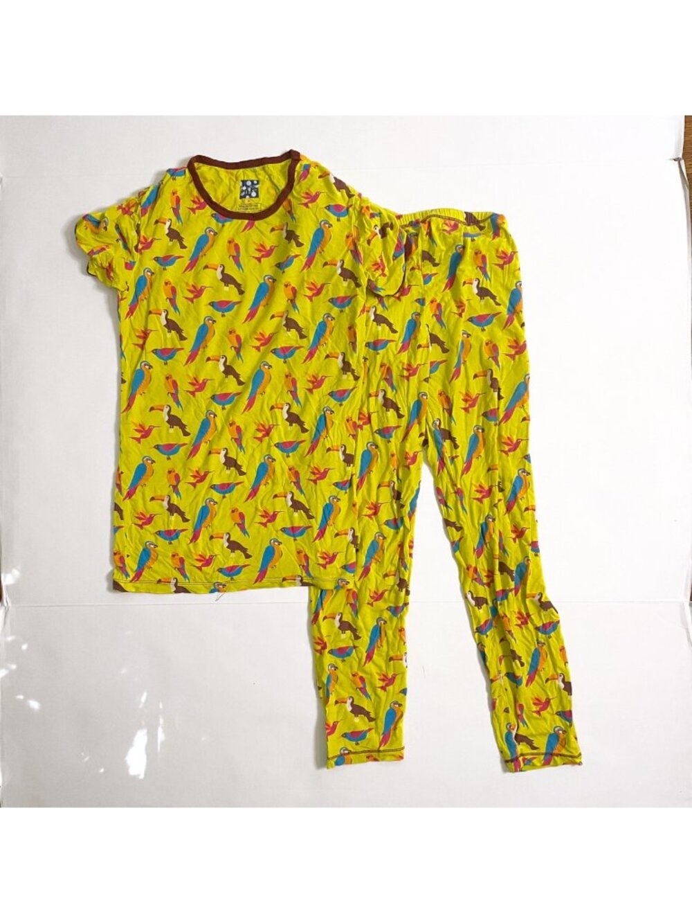 Kickee Pants Tropical Bird Pajama Set, Size 14